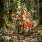 Preview: Krippenfigur Heilige Familie auf der Flucht, ca. 13 cm, K 084-14